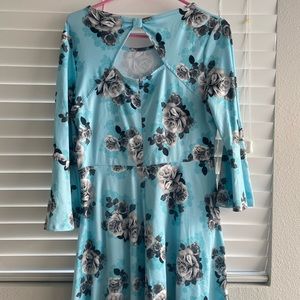 Blue Floral Dress